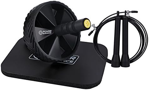 GYMTOP Ab Roller Wheel with Knee Pad, Abdominal Exercise Single Wheel for Core Strength Training & Crossfit Boxing MMA Fitness