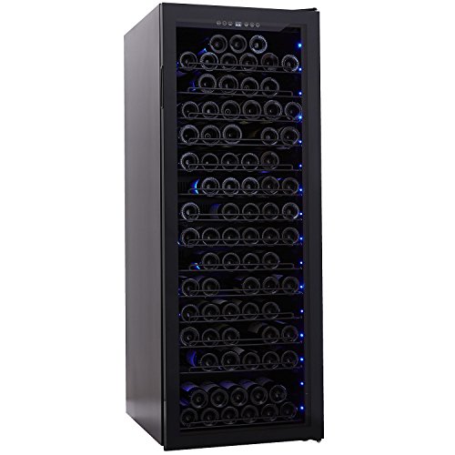Click Here to See More Images Wine Enthusiast Classic 165 Bottle Wine Refrigerator - Freestanding Touchscreen Wine Cooler, Black