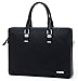 BOSTANTEN Leather Briefcase Slim Shoulder Cross-body Laptop Business Bags for Women & Men Black