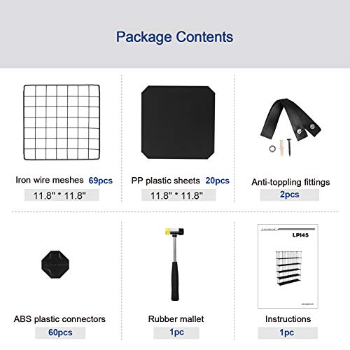 SONGMICS Wire Cube Storage, 20Cube Modular Rack, PP Plastic Shelf