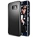 Galaxy S6 Edge Case, TETHYS [Artisan Cases] Samsung Galaxy S6 Edge Cases Protective Cover with Anti-Scratch Protection Metallic Design [Slim-Fit] for Galaxy S6 Edge (2015) - Black
