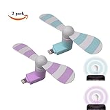 Coopsion iPhone 7 Mini Fan Portable Dock Cool Cooler Fan for 8 Pin Lightning iPhone 7 7 Plus 6 6S with 2 Pack