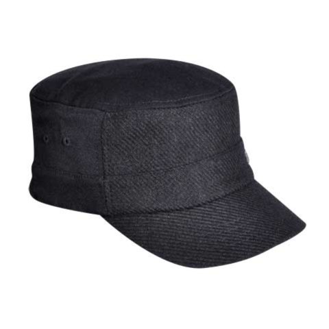 Kangol Men's Textured Wool Army Cap, Black, L/XL