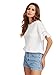 MakeMeChic Women's Loose Short Sleeve Round Neck Solid Summer T-shirt Tops Blouse