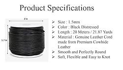 GENIQUE Real/Genuine Round Leather String Cord for