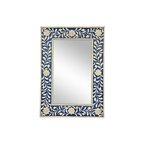 Bone Inlay Mirror Frame Blue Handmade Inlay Furniture Home & Kitchen