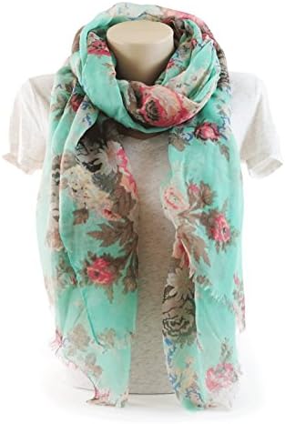 Scarves for Women Lightweight Floral Flower Fall Winter Fashion wrap by MIMOSITO