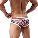Voberry® Men Underwear Sexy Low Waist Translucent Triangle Briefs Breathable Underpants (XL)