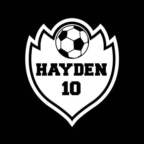 Personalized Soccer Car Decal, Custom Soccer Decal, 5 5/8