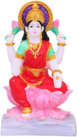 PAPILON Handmade Gold Plated Kamal Laxmi Spiritual Idols Decorative Puja / Vastu Showpiece Religious Pooja Gift Item &amp; Murti For Mandir ,Temple,Home Decor &amp; Office