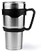 Stainless Steel Tumbler Handle Set with 2 Lids Clear & Grey(Smoke) - Quality Accessory with Safe and Anti-Slip Grip - Splash and Heat Resistant - for 30 Oz Yeti, RTIC, ORCA, Bold Steel, and others
