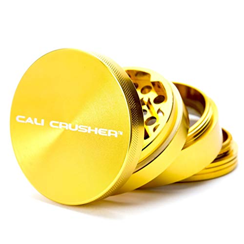 Large Cali Crusher Herb Grinder 4 Piece Gold