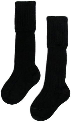Little Kids' Black Kilt Hose- US Size 9 - 13
