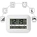 FAS1 Radio Controlled Digital Wall Clock LCD Desk Alarm Clock with Temperature Date Calendar for Office Home (US Version) - 25cm X 18cm