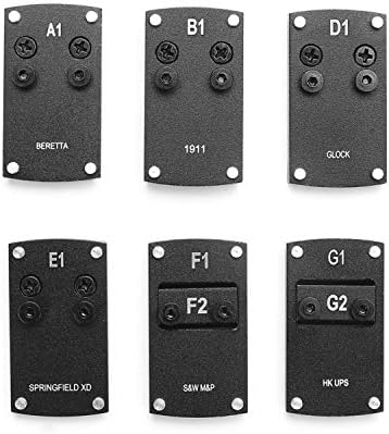 WIngots Tactical Red Dot Low Dovetail Handgun Sight Pistol Mounts Base for M1911 SIG P226 Beretta 92 Springfield XD S&W M&P HK USP Glock Black
