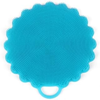 Silicone Multipurpose Cleaning Sponge for Kitchen and Bathroom from KitchenComplete, Uses Include Coasters, Oven Mitts, Easy to Clean, New Technology Cleaning Solution Available Now! (Blue-One)