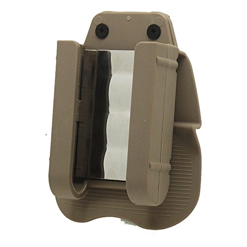 Ultimate Arms Gear Tan 2 Pack of 4-Round Shotgun Ammo Shot Shell Cartridge Hunting Carrier Competition Tension Holder Holster Belt Paddle Fits 12 GA Gauge, Mossberg 500/590/835/Maverick 88 - Thumbnail 3