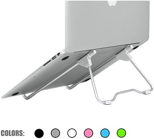 SACVON Laptop Stand,Foldable,Portable,Stable,Adjustable Height Width & Angle,for Laptop/MacBook/Notebook/ipad/Light Weight Folding Aluminum Stand-White