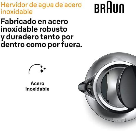 Chaleira elétrica PurShine, base rotativa a 360°, indicador de nível de água, armazenamento de cabos, função de desligamento automático, capacidade de 1,7L, WK1500BK, 2200W, preto
