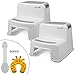 Kids Step Stool By Sahara Baby: Dual Height Step Stool for Toddlers, Anti-Slip Rubber For Safety, Suitable For Kitchen or Potty Training in Bathroom With Door Pinch & Safety Lock Accessories (2 pack)