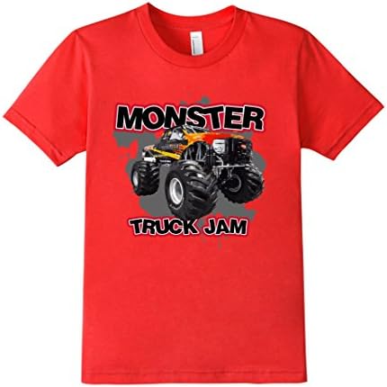 Kids Monster Truck Jam Tshirt 4 Red