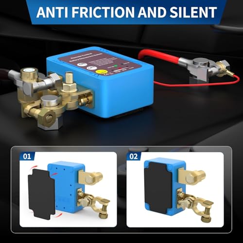 12V 240A Remote Battery Disconnect Switch, Kill Switch for Cars, Trucks, and RVs, Anti-Theft Car Kill Cut Off Switch, Prevents Battery Drain, Remote Battery Kill Switch