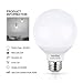 aooshine G25 LED Vanity Bulbs 5W Globe Light Bulb (60W Incandescent Equivalent), 5000K Soft Daylight White E26 Base Lights for Bathroom Mirror Makeup, Non-dimmable, Pack of 4
