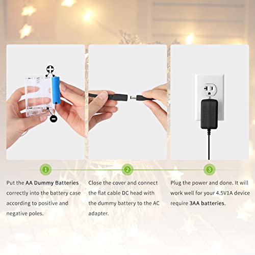 Lenink AC Power Supply Adapter for 3 AA Battery, AA Battery Replacement