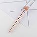 MengRan Rose Gold Pen with Big Ball Diamond/Crystal/Jewel/Gem-Wedding Pen-Cute Bling Fancy Metal Ballpoint Pens Rose Gold Office/School/Desk Supplies for Women -Black Ink (Pack of 4)