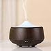 Aroma Diffuser, BRIGHTSHOW 250ml Ultrasonic Wood Grain Oil Cool Mist Humidifier Air Purifier with Colorful LED Lights and 4 Timer Settings for Household Bedroom Living Room Office Study Yoga Spa