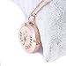 MESINYA Rose Gold Color Just Breathe Aromatherapy/Essential Oils Surgical S.Steel Diffuser Locket Pendant Necklace (20inch Ball Station Chain)