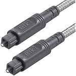 EMK Câble Audio Optique Câble Audio Tressé en Coton Câble à Fibre Optique Durable pour Barre de Son de Cinéma Maison…