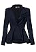 HyBrid & Company Women Double Notch Lapel Sharp Shoulder Pad Office Blazer
