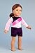 Little Gymnast - 2 Piece Outfit - Pink and Purple Gymnastic Leotard with Shorts - 18 inch Doll Clothes (Dolls not Included)