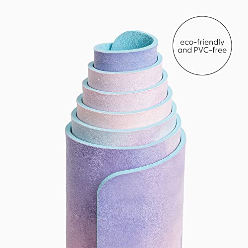 POPFLEX by Blogilates Heart in the Clouds Vegan Suede Yoga Mat With