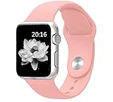 top4cus Apple Watch Band 42mm Soft Silicone Replacement Sport Strap iWatch Band for Apple Watch 42mm Model - Small/Medium - Vintage Rose