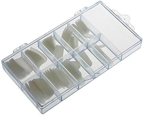 💋Natural False Full Nail Tips Acrylic Art Fingernail 100-pack (Natural)
