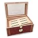 Tobacco-Buddy 200 ct Luxury RED Wood Clear TOP Wood Cigar HUMIDOR
