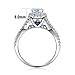 Newshe Wedding Rings for Women Engagement Ring Set 925 Sterling Silver 3pcs Round White Cz Size 5-10