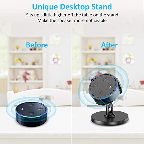 Pobon Table Holder for Dot 2nd Generation & Xiaomi AI Speaker, 360° Adjustable Desktop Stand Mount for Smart Speaker, Improves Sound Visibility and Appearance, Dot Accessories