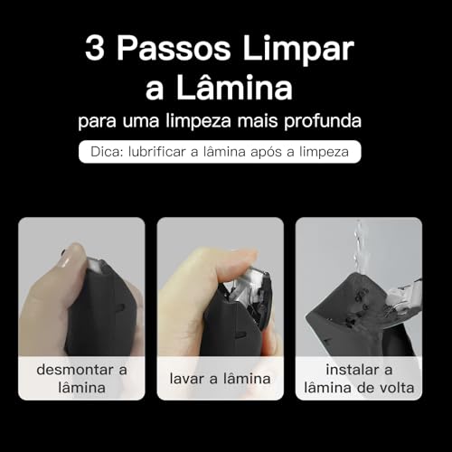 ENSSU Aparador de Pelos Íntimos Masculino, Maquina de Barbear Multifuncional, Barbeador Elétrico com Lamina Segura, IPX7 A Provad'Agua, Recarregável 1H, perfeito para Barba, Virilha, Peito, Abdomen, Axilas e Púbicos