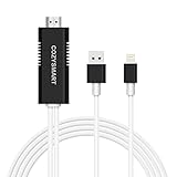 Lightning to HDMI Cable Adapter, Cozysmart Lightning Digital AV Adapter to 1080P HDTV for iPhone 8/8 Plus,iPhone X,iPhone 7/7Plus,iPad Air/Mini/Pro,iPod,Plug and Play