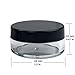 10gram/10ml Round Clear Empty Container Jars with Black Screw Lids Bulk for Lip Balms, Makeup Samples - BPA Free (40 Pack, Black)