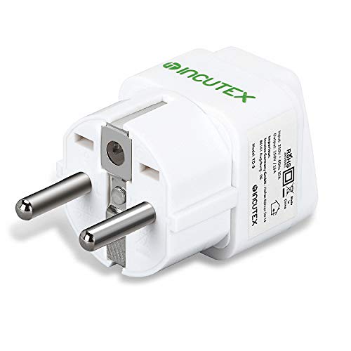 Incutex 2 x stekkeradapter reisadapter type G, A, B, D naar type F universele reisstekker VS VK naar EU DE Schuko travel… - Afbeelding 4