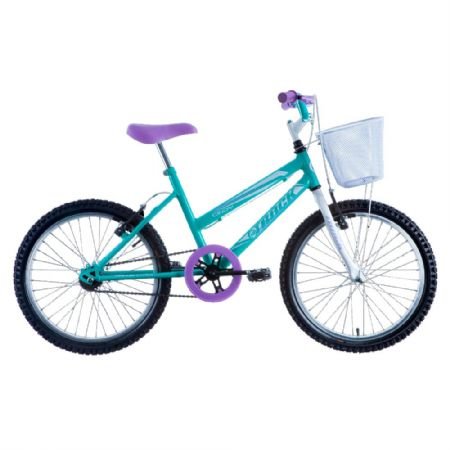 Bicicleta Feminina Cindy com Cesta Aro 20 Verde - Track Bikes