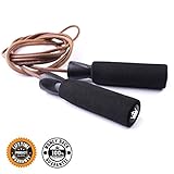 Jump Rope :: Leather Skipping Ropes for Workout and Speed Skip Training :: Because YOU Need the Best Jumping Rope for Cardio Fitness Exercise :: Your NEW Skip Rope Instantly Includes FREE e-Books