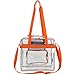 Eastsport Clear Stadium Approved Tote, Orange