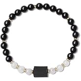 COAI Black Tourmaline Bracelet for Women, Women's Beaded Bracelet
