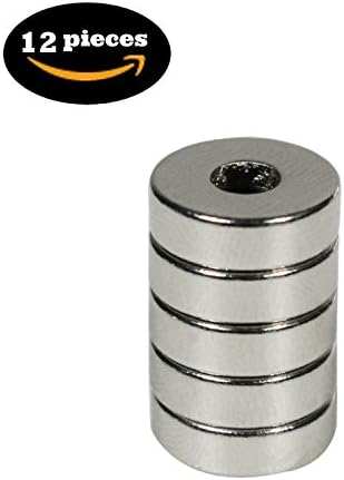 Linlinzz 12pcs 3D Printer Parts, K800 Special， Super Round (With Holes) Magnets