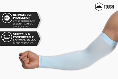 UV-Protection-Cooling-Arm-Sleeves-UPF-50-Long-Sun-Sleeves-for-Men-Women-Perfect-for-Cycling-Driving-Running-Basketball-Football-Outdoor-Activities-Performance-Stretch-Moisture-Wicking